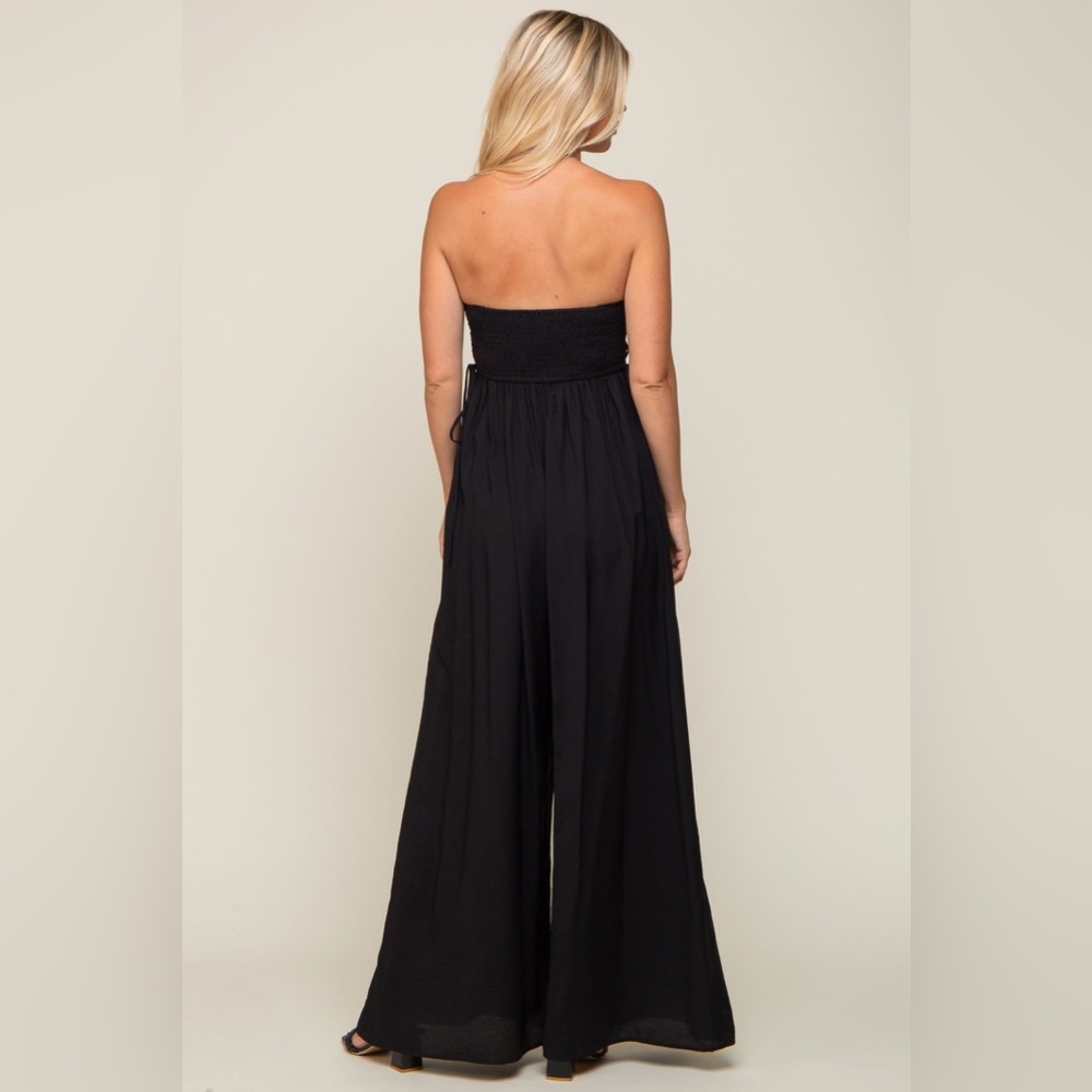 Pinkblush crochet lace wide leg strapless jumpsuit nwot - Picture 3 of 4